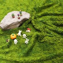 逼真苔藓垫，柔软草坪地毯，聚酯纤维人造草坪，可水洗可重复使用，适用于室内装饰/窗台装饰/人造景观布置/生日和婚礼派对装饰 - 多色 - 查看 5