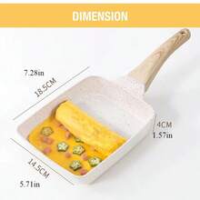 Nonstick Rectangular Pan Japanese Omelette Egg Roll Pans With Detachable Anti Scalding With Handle Kitchen Tools - View 3