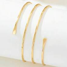 Women's Adjustable Arm Bracelet, Minimalist Style, Wrapped, Modern And Elegant Design For Summer And Party Looks - Vàng - Xem 8