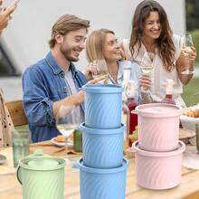 4pcs Reusable Silicone Ice Cube Tray Mold With Lid, Fits 20oz, 30oz, 40oz Insulated Tumblers, Compatible With Stanley Back To School Series - Multicolor - View 7