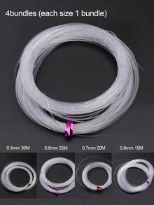 Dây xâu hạt 0.2-0.8mm, dây nylon trong suốt không co giãn, nguyên liệu làm trang sức bán sỉ - # - Xem 18