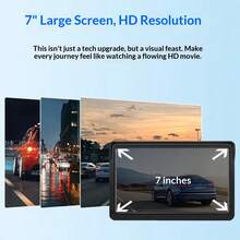 7英寸便携式车载MP5播放器，支持CarPlay和Android Auto，高清触摸屏，无线连接，安装简便，适用于出租车、卡车、SUV、轿车。支持TF卡/USB/蓝牙播放。 - A - 查看 2