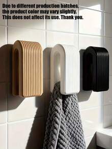1pc 3D Printed Self-Locking Towel Rack, Bathroom Storage Rack, Gravity Wall Mounted Towel/Bathrobe Hooks, Unique Creative Surprise Gift, Suitable For Bathroom, Hotel, Bedroom - Multicolor - View 10