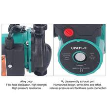 Bomba circuladora de agua de 160 W, funcionamiento silencioso, 3 velocidades conmutables, bomba de refuerzo de circulación de agua para calentador de agua solar y caldera. - Tipo de Enchufe A USA (110-127V) - Ver 4