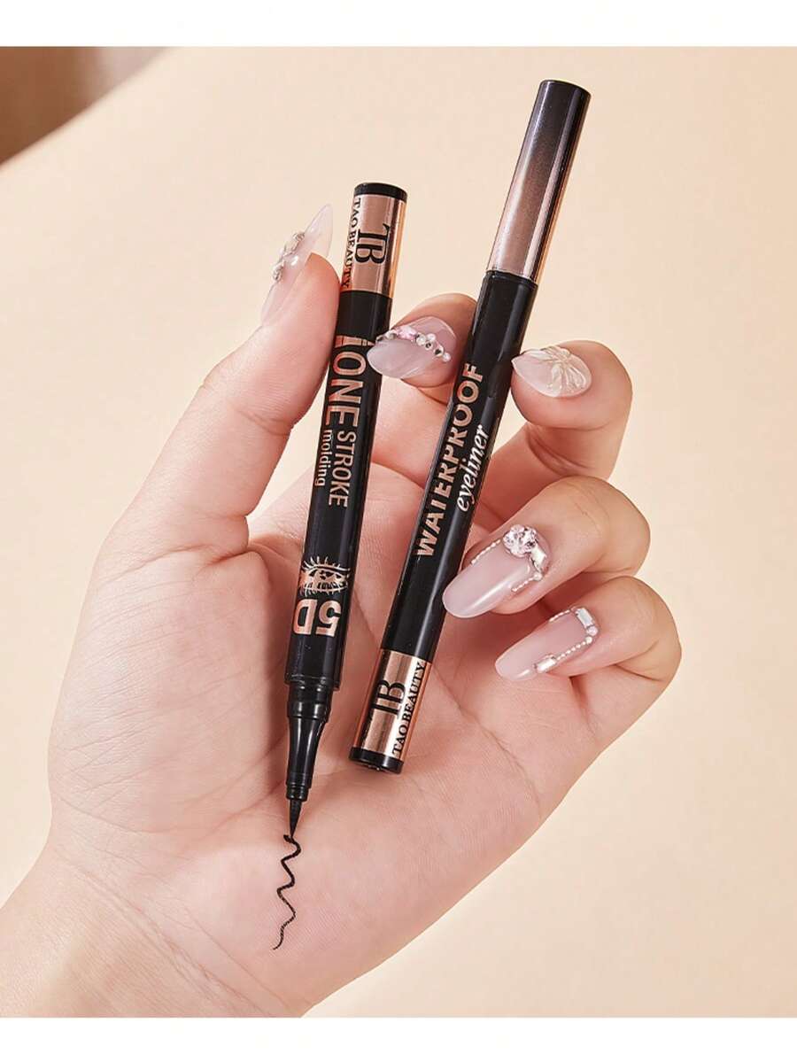 1pc Eyeliner Pencil, Easy To Apply And Operate, Suitable For Daily Makeup Use - A - View 1