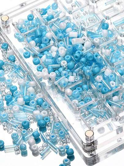 Blue Series Atmosphere Limited Edition Ins Style Glass Rice Bead Beads Scattered Beads DIY Handmade Bead Bracelet Necklace Matching