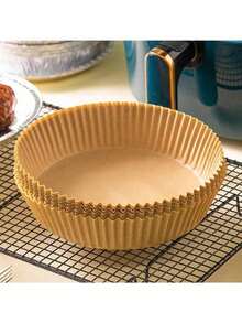 50pcs Air Fryer Disposable Paper Oil Paper Oven Pad Vegetable Parchment Air Fryer Oil Absorbing Paper Baking Mats - Multicolor - View 5
