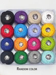 8# Lace Thread, 8pcs/12pcs/16pcs Optional, Random Color, Colorful Embroidery Thread, Crochet Hook Sewing Handcraft DIY Tools - Multicolored Lace Thread - View 9