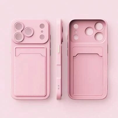Hadaasi 1pc Minimalist Watermelon Pink Phone Case With Card Slot & Wallet, Lightweight Scratch-Resistant Protective Cover Compatible With Samsung Galaxy S26 Ultra/S26 Plus/S26/S26 Edge/S25 Ultra/S25 Plus/S25/S25 Edge/S25 FE/S24 Ultra/S24 Plus/S24/S23 Ultra/S23 Plus/S23/A56/A36/A26/A55/A35/A25/A15/A24/A34/A14/A16/A06 And Apple 17 Pro/17 Pro Max/17/16 Pro/16 Pro Max/16 Plus/16/16E/SE4/15 Pro/15 Pro Max/15 Plus/15/14 Pro/14 Pro Max/14 Plus/14 And Redmi