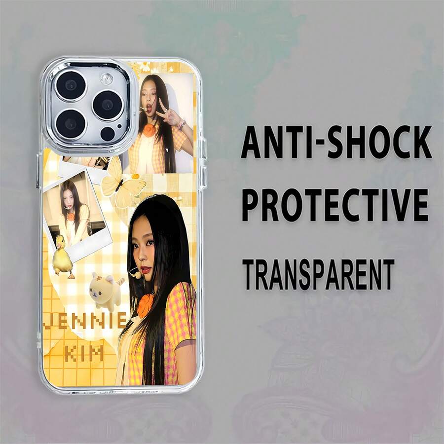 Bonita funda para teléfono con diseño de pato y peluche, compatible con fundas para Samsung  17,  16 Pro Max,  15 Pro Max,  13 y  12, diseño brillante y alegre, marco transparente, material TPU a prueba de golpes, perfecto para regalos y ocasiones especiales. - transparente - Ver 1