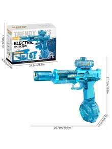 Fashion Ice Mouse Electric Water Blaster Automatic Firing With Cool Light Effects High-Pressure Water Flow Realistic Recoil Experience Large Capacity For Boys Girls Adults Summer Outdoor Water Party - 彩色 - 查看 7