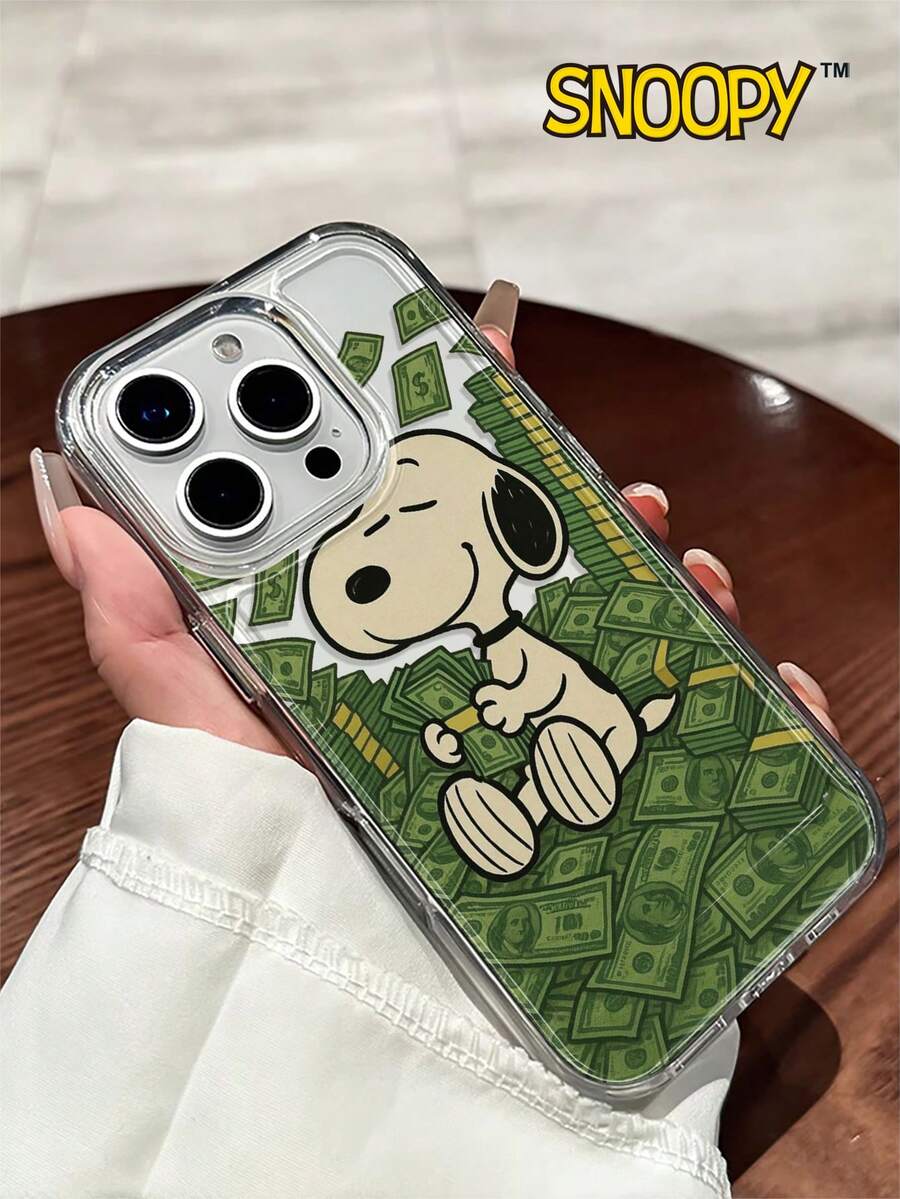 SNOOPY A Cartoon Anime  Transparent Space Phone Case, Made Of Tpu Material, Can Be Given As A Holiday Gift. It Is Suitable For Apple Phones, And The New Model Is Suitable For Protecting IPhone13/14/15/16/17Pro Max/Galaxy Models - 無色 - 查看 1