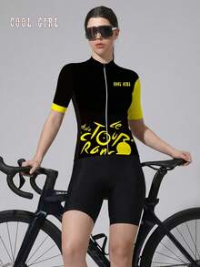 Women Geometric Print Casual Sports Top, Suitable For Running, Yoga, Training, Hiking And Cycling - Multicolor - View 1