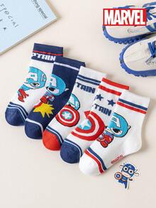 Marvel 5 Pairs Kids Ankle Socks, Super Hero Cartoon Breathable Socks For Boys - Multicolor - View 10