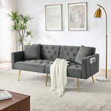 Sofa Bed Mattress - Gray + Velvet - View 5