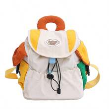 Ba lô Dopamine màu sắc dễ thương mùa xuân mới, dòng sản phẩm trẻ trung và đáng yêu, thiết kế nhiều ngăn, dung tích lớn, phù hợp cho đi làm, du lịch, đi học, ba lô kiểu Hàn Quốc/Nhật Bản, món quà dễ thương cho bạn gái, quà tặng bất ngờ - trắng - Xem 14