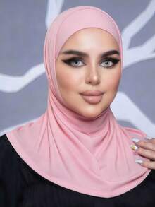 1顶女士中东/阿拉伯/迪拜/土耳其穆斯林经典纯色端庄优雅休闲头巾帽，柔软透气的莫代尔/棉混纺面料，适合日常生活、节日、祈祷等场合。 - 多色 - 查看 19