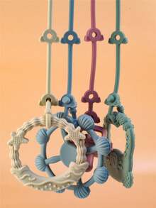 Silicone Cartoon Anti-Lost Pacifier Chain, Multifunctional Adjustable Pacifier, Bottle, Cup, Toy Hanging Strap, Suitable For Stroller, Car Seat, Teether, High Chair, Newborn Pacifier Clip, Baby Accessories - Multicolor - View 6