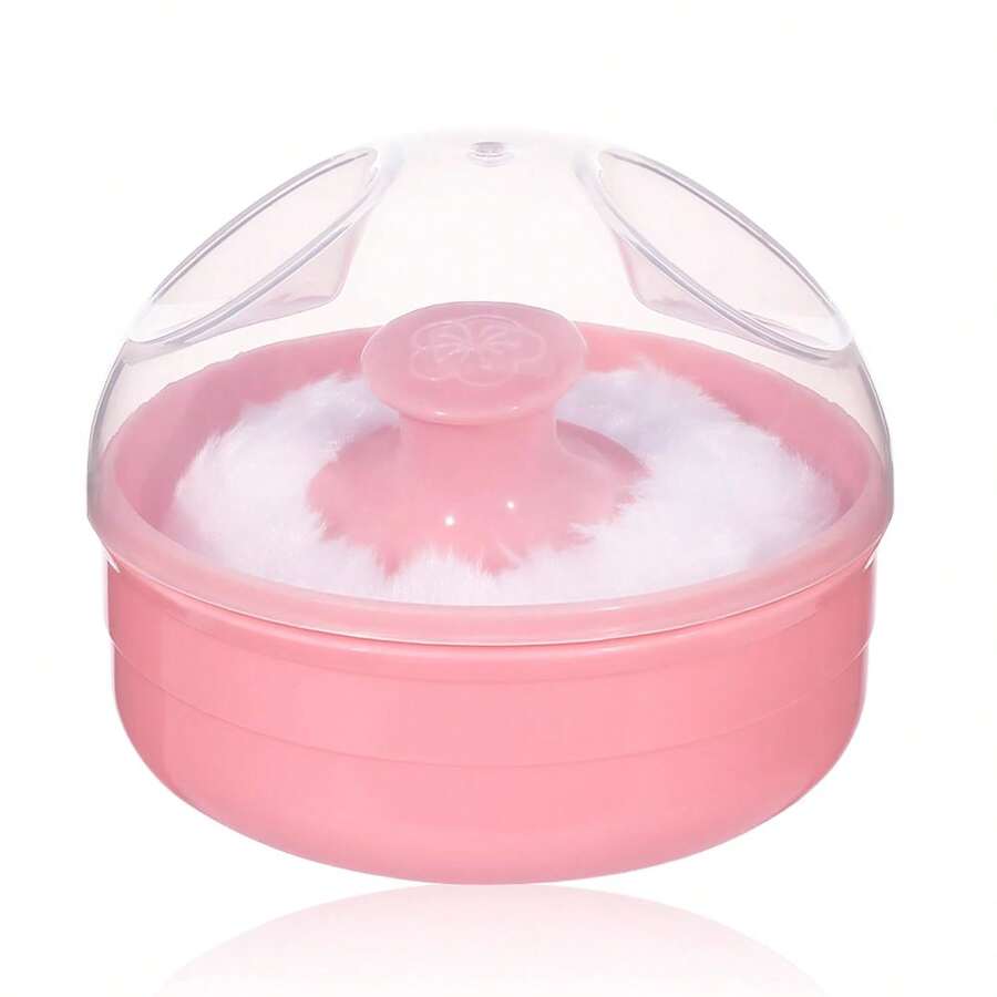 Makeup Tools, Baby Soft Face Body Powder Puff Sponge Box Container - Multicolor - View 1