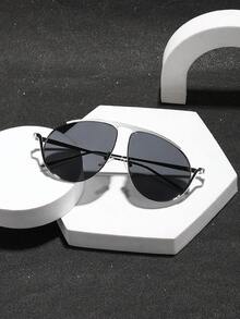 1 PC Men's Aviator Fashion Glasses Lightweight Metal Frame Comfortable To Wear Casual For Daily Commute With Glasses Box - Multicolor - View 9