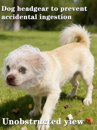 狗狗头套，透气网眼面罩，适用于小型/中型犬，防舔、防啃、防咬嘴套