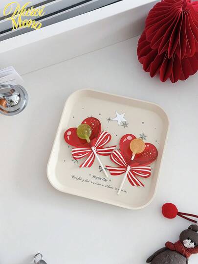 50张情人节棒棒糖纸卡，心形装饰贺卡，红色心形蝴蝶结设计糖果包装盒，适用于情人节、节日、婚礼、DIY装饰、派对礼品用品