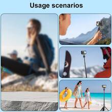 Universal Tripod, Quick Release Base, Selfie Stick Extension Accessories Compatible With DJI OSMO Action Action 5 Pro, Action 4 And Action 3 - Black - View 9