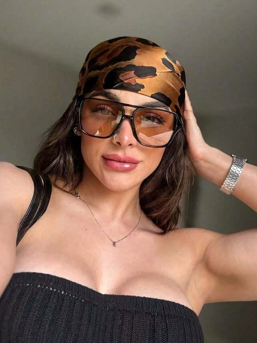 1pc Vintage Paisley Pattern Chiffon Square Scarf,Women Head Wrap, Casual Beach/Travel Accessory, Summer OOTD,Daily Wear Bandana For Dress - 彩色 - 查看 1