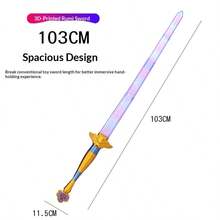 2026新款3D打印可折叠伸缩卢米娜剑COS道具减压玩具。生日礼物、圣诞礼物、情人节礼物、节日礼物，完美礼物 - 彩色 - 查看 2