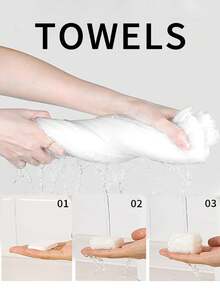 一次性压缩毛巾,便携迷你压缩毛巾,无纺布面巾,湿巾,糖果毛巾,适用于商务旅行、旅游、露营、徒步、水疗、居家、浴室、返校季、旅行必备品 - 純色 - 查看 5