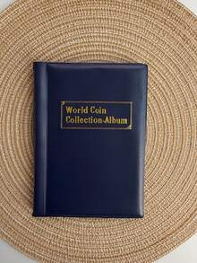 1pc Mini Hardcover Coin Collection Album, Gold Foil Cover Design, Suitable For 25 Cent Coin Collection, Fits Various Coins, Holds Up To 120 Coins - Multicolor - View 9