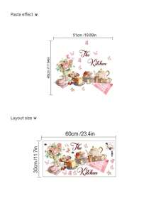 1PC- Wallpaper -Decorations Home Office Self-Adhesive Wallpaper Removable Wall Stickers For Wall Decor Living Room, Living Room Decor, Bathroom Window Toilet Stickers –Wall Decor For Dining Room Kitchen Wall Art Bedroom Decor Decor - Multicolor - View 15