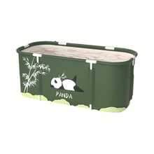 Foldable Bathtub Adult Bathtub Freestanding Enclosed Foldable Tub Home Bathroom Shower SPA Bath Bucket Stand-Up Tub Folding Storage Bathing Tub Adult Foldable Bathtub Household Bathing Basin Full Body Wash Bathing Tub Large Size - Verde - Ver 5