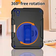 Kids Tablet 1pc, Protective Case For Mini 7 A17 Pro 2024/ Mini 6 2021 8.3-Inch, With Pencil Slot, 360-Degree Rotating Stand, And Handle, Compatible With 7th/6th Generation Mini, Red/Blue - Ice Blue + - View 7