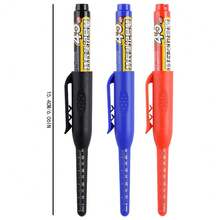 12pcs/ Box 4.5cm Long Pointed Deep Hole Marker Pen, Multi Surface Use, Used For Woodworking, Bathroom Carpentry, Faux Leather, Glass, Stone, Metal, Ceramic - Multifunctional Professional Marker Pen For Making - Four Colors - View 5