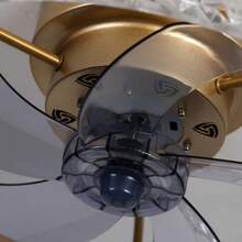 Modern Minimalist Iceberg Black/White/Gold/Coffee Ceiling Fan Light, Adjustable With Remote Control, Suitable For Bedroom, Living Room, Dining Room, Kitchen, Wardrobe, Study, No Switch Included - Multicolor - View 10