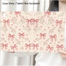 1个粉色蝴蝶结翻盖保护套，带笔槽，兼容华为Matepad SE 11英寸/Matepad Pro 11英寸/Matepad 11.5英寸2026、荣耀平板8/9/10、荣耀GT 11.5英寸/X7/X8A/X9/X8Pro/X9Pro/X10 PRO/V9/V8 Pro、S11/A11/A11+、红米、苹果、OPPO、vivo等品牌，具备自动休眠/唤醒功能，适合开学季、情人节等场合。 - 彩色 - 查看 7