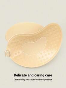 1 Pair Classic Mango Cup Self-Adhesive Invisible Strapless Silicone Bra Pasties, Sexy Cleavage Enhancing Bra Petals For Backless, Strapless Dresses And Gowns - Black - View 8