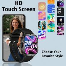 1.81英寸大屏男女通用智能手表，支持通话、信息提醒、健身追踪、相机控制、音乐播放、天气预报、多种运动模式，性价比超高 - 彩色 - 查看 5