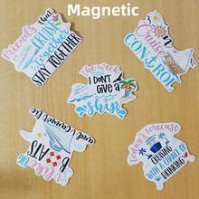 5pcs Magnetic Refrigerator Stickers - Funny Cruise Ship Door Magnets For Fridge And Garage Decor - Fresh Style, Unique Nautical Theme Magnets Suitable For Home, Travel, Party, Outdoor And Spring/Summer Holiday Decoration - 7.6 X 6.2 Inch - View 10