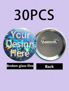 1/3/5/10/30/50/100个定制文字生日徽章、定制照片徽章、个性化照片徽章、宠物纪念照片徽章、个性化胸针、定制毕业徽章、逝去亲人纪念徽章 - 彩色 - 查看 21