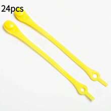 24条彩色免系弹力硅胶鞋带，宽松有弹性，适用于运动鞋和休闲鞋 - 彩色 - 查看 10