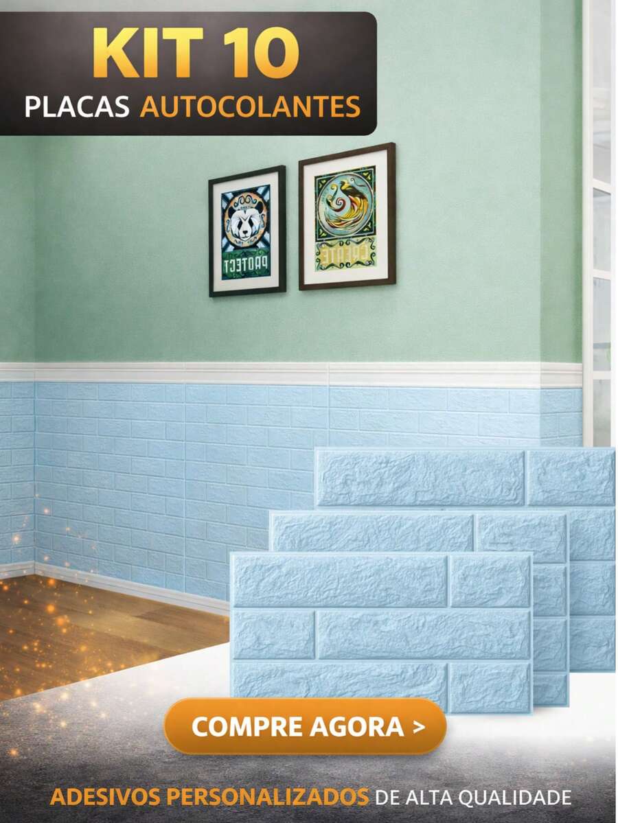 BG Set Of 10 Self-Adhesive 3D Brick Wall Panels For Bedroom And Living Room Decoration - 小藍磚 - 查看 1