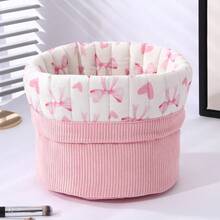1 Cesto Organizador Fofo de Veludo Cotelê com Laço ou Coração em 3D, Cesto Organizador de Mesa, Cesto Impermeável para Cosméticos, Pode Ser Usado para Armazenar e Organizar Pincéis e Produtos de Cuidados com a Pele, Decoração de Mesa, Organizador de Cosméticos, Cesto de Piquenique Portátil, Presente de Dia dos Namorados, Organizador de Banheiro, Organizador de Produtos de Cuidados com a Pele - Multicolorido - Ver 15