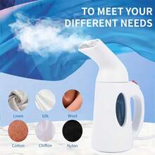 150ml Capacity Portable Handheld Garment Steamer, Fabric Wrinkle Remover For Home, Office And Travel - White - View 2