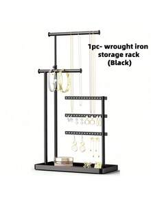 1pc - Jewelry Stand With Base, 5-Tier Earring Holder, Necklace Rack, Bracelet Ring Display Tree, Room Decor Gift. Detachable, Practical. Suitable For Bedroom/Showcase/Event/Store Decoration/Photo Decor. Style: Minimalist/Fashionable/Luxury/Elegant. Christmas/Birthday/Celebration (Style/Pattern/Accessories Random) - Multicolor - View 12