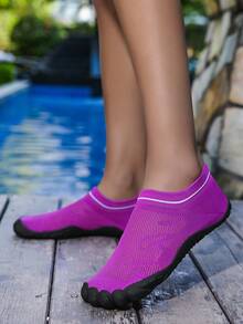 New Women's Water Shoes; Beach Shoes, Quick-Dry Wading Shoes, Sandals, Outdoor Swimming Shoes, Diving Shoes, Non-Slip Lightweight Water Shoes; Women's Wading Shoes - Purple - View 4