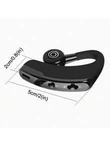 Bluetooth Headset Wireless Business Single earpiece Voice answer in ear earbuds for Trucker Driving Running 10 Hour Battery Noise Cancelling Headphones Black V9 - Negro - Ver 2