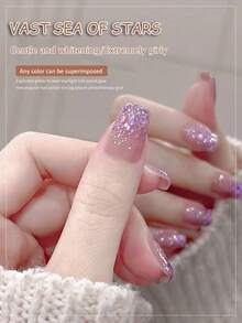 12毫升 冬春美甲 情人节超闪粉蓝红白亮片凝胶指甲油 美白百搭 热门美甲用品 - 彩色 - 查看 10