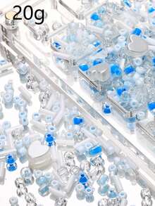 Blue Series Atmosphere Limited Edition Ins Style Glass Rice Bead Beads Scattered Beads DIY Handmade Bead Bracelet Necklace Matching - Multicolor - View 5